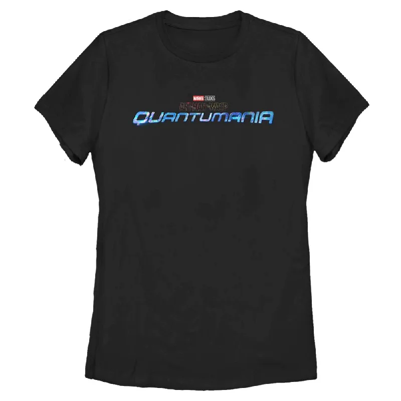 Women's Marvel Ant-Man and The Wasp Quantumania Quantumania Logo T-Shirt-- Boxy Fit Fitted Loose