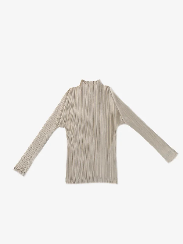 PLEATS PLEASE ISSEY MIYAKE - Women Monthly Colors : December Shirt-- Cashmere Blend Cotton Blend Poly Blend