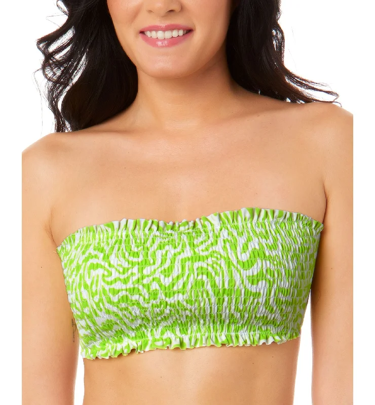 Juniors' Zoorama Smocked Bandeau Bikini Top Bandage bikini, Sleek, Sexy, Trendy