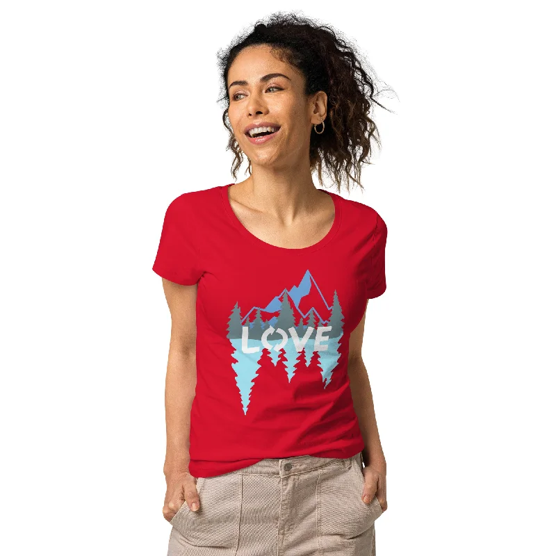 LOVE Nature Mountains Women’s Organic T-Shirt-- Lace Blend Ribbed Blend Corduroy Blend