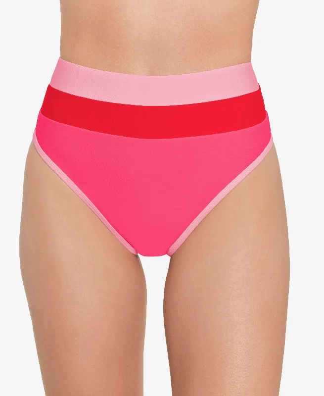 Juniors' Colorblocked High-Waist Bikini Bottoms Boho bikini, Relaxed, Stylish, Comfortable