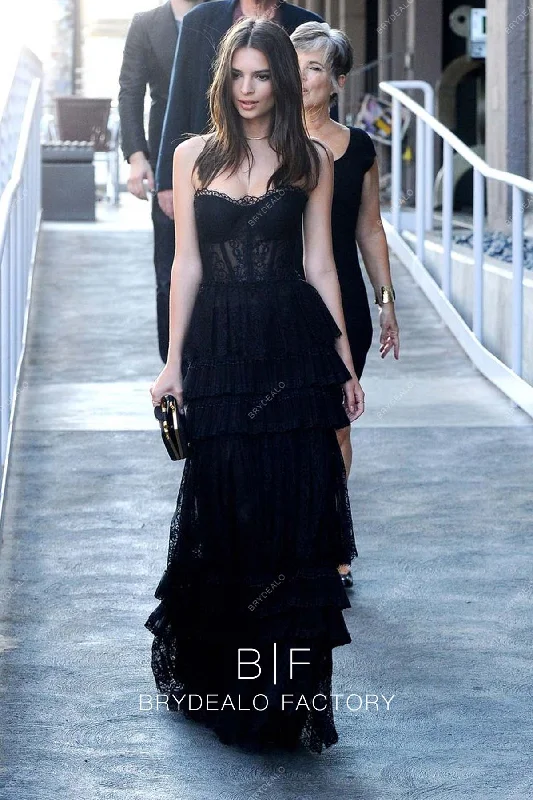 Emily Ratajkowski Black Lace Dress LA premiere of Entourage 2015 Tunics Occasion special