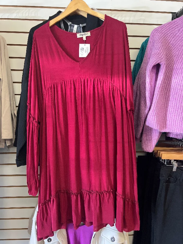 Burgundy Dreams Dress Tunics Fashionable chic