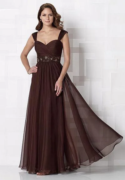 Cameron Blake by Mon Cheri - Long Dress In Dark Cocoa 212677 A-Line Day Work