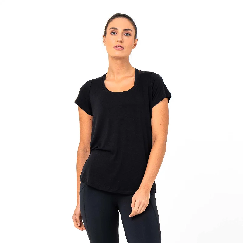 Bodylogic Trust Scoop Neck T-Shirt-- Anti-Shrink Durable Soft