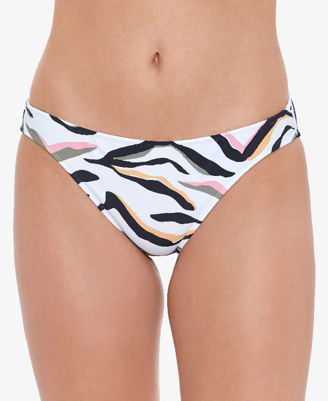 Juniors' Seeing Stripes Hipster Bikini Bottoms Bikini with scalloped edges, Chic, Feminine, Trendy