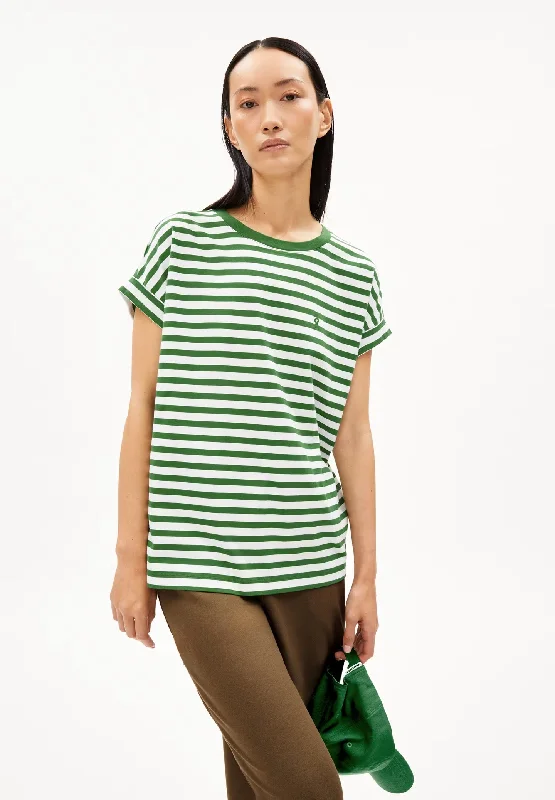 Idaara Stripes Organic Cotton T Shirt-- Elegant Classic Vintage