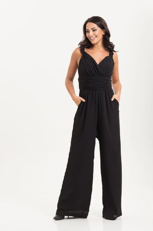 Isla Black Jumpsuit Strap jumpsuit, Simple design, Casual, Everyday wear