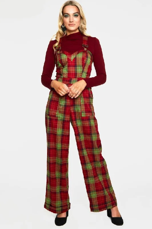 Tartan Cross Strap Jumpsuit Solid color jumpsuit, Sleek, Minimalist, Trendy