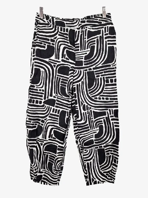 Foil Light Patterned Tapered Pants Size 8 Casual Sweatpants Style