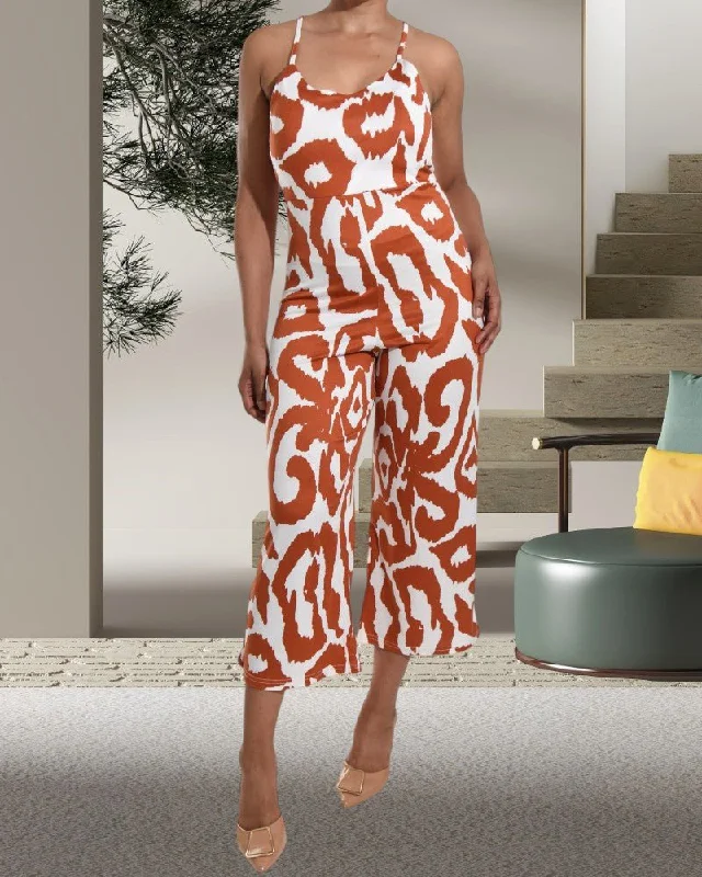 Ladies Printed Jumpsuit Jumpsuit with zipper, Trendy, Casual, Comfortable