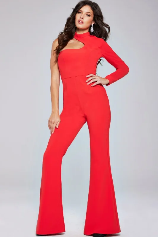 Jovani 41052 Long Fit Formal Jumpsuit Flared leg jumpsuit, Retro style, Trendy, Casual