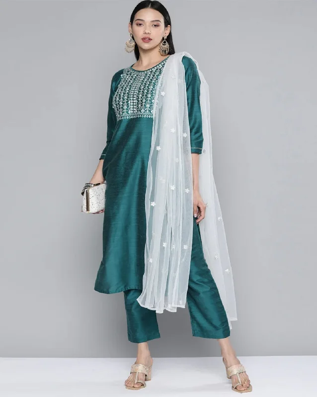 South Cotton Kurta Set With Pants For Women Trendy Printed Leggings