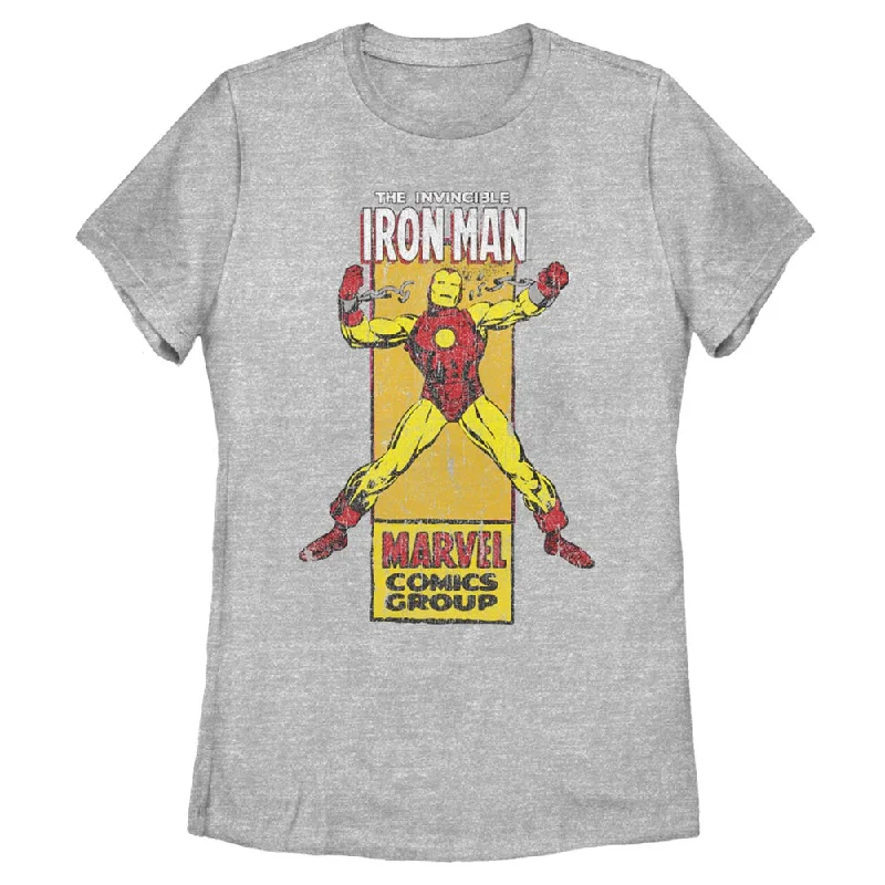 Women's Marvel IronMan Icon T-Shirt-- Polka Dot Checkered Tartan