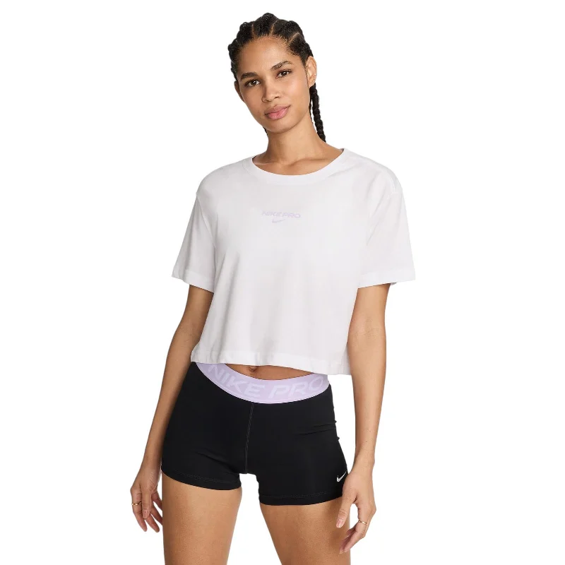 Nike Pro Womens Dri-FIT Short-Sleeve Cropped T-Shirt-- Cozy Warm Stylish