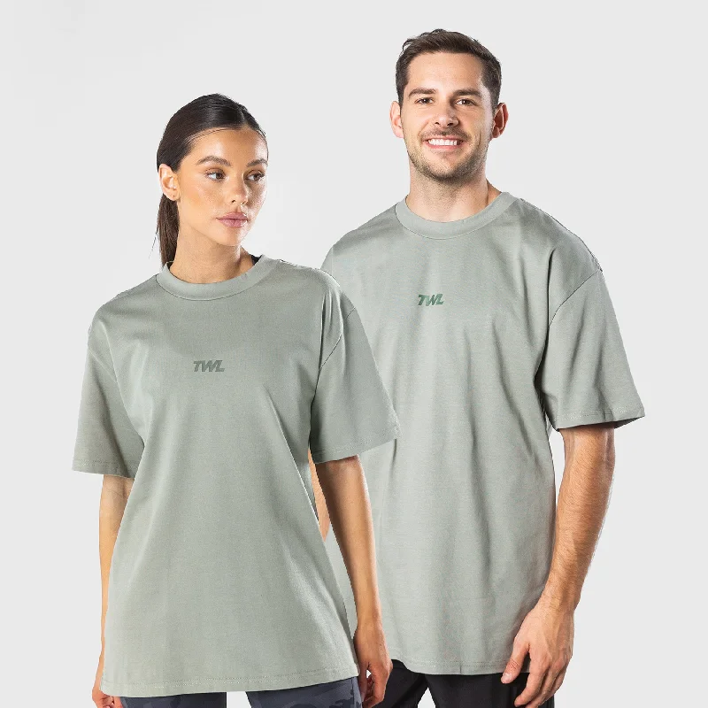 TWL - LIFESTYLE OVERSIZED T-SHIRT - FERN-- Iron Safe Non-Iron Wrinkle Free