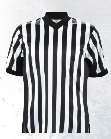 Adams Basketball Referee Shirt With Side Panels-- Silk Blend Satin Velvet