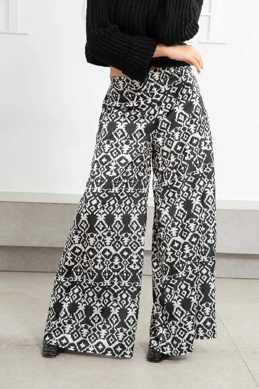 High Waisted Printed Pants - Allura Formal Dress Pants