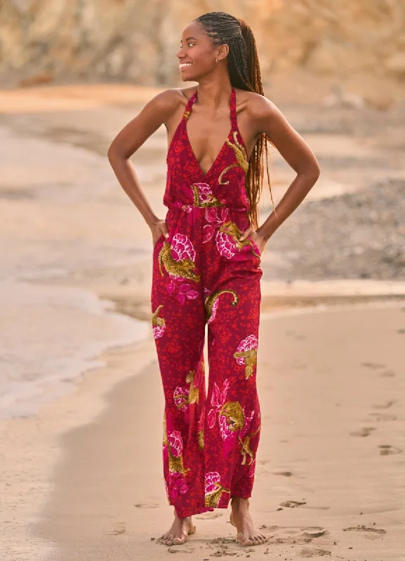 Maaji Wild Jaguar Kenny Beachwear Jumpsuit V-neck jumpsuit, Sexy, Comfortable, Chic