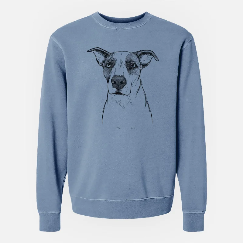 Bare Lily the Mixed Breed - Unisex Pigment Dyed Crew Sweatshirt Hoodie with Lining Warm Insulated