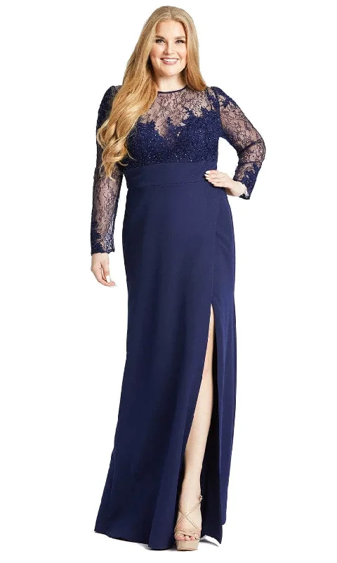 Mac Duggal 49173F - Illusion Long Sleeve Evening Dress Tunics Cozy comfortable