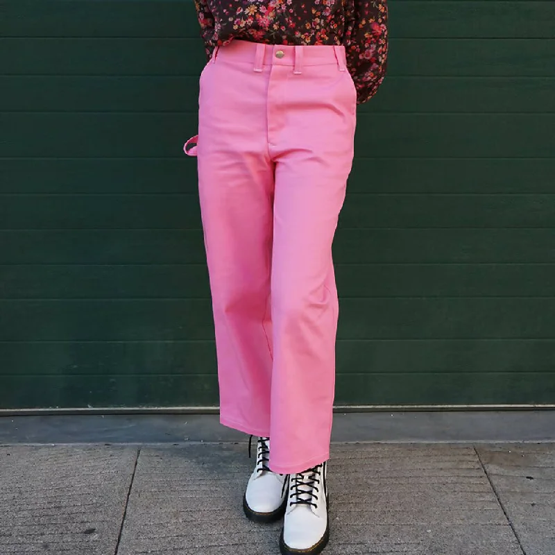 PAINTER PANT - PINK Comfy Zip-Up Pants