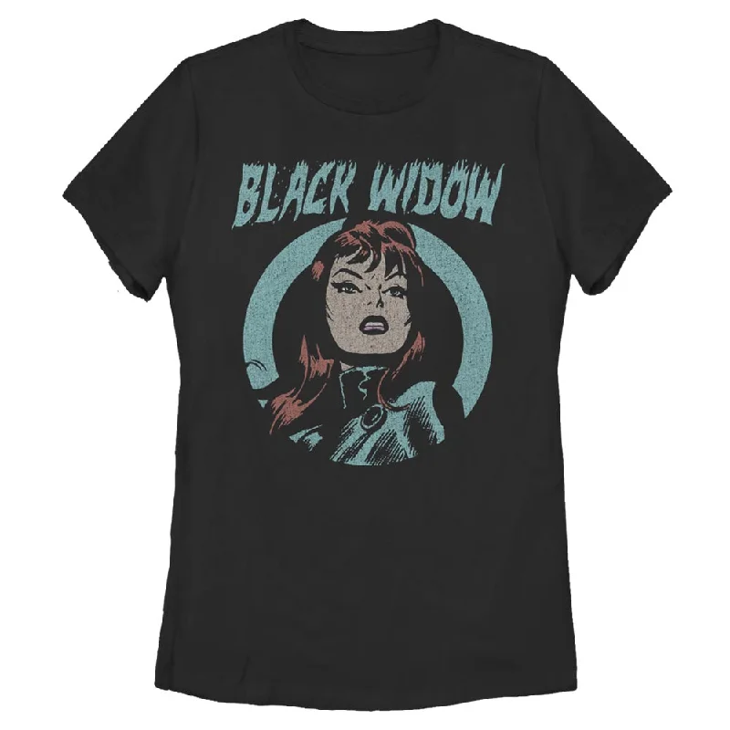 Women's Marvel Grunge Widow T-Shirt-- Silk Blend Satin Velvet