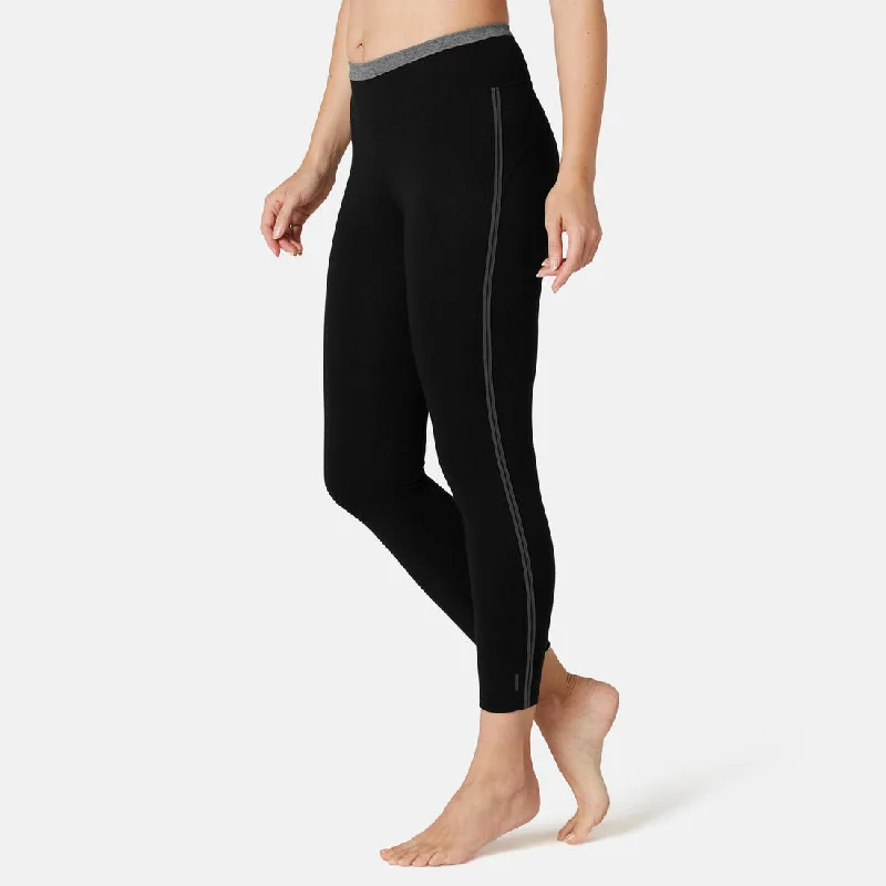 Women's Pilates & Gentle Gym Slim-Fit 7/8 Leggings 510 - Black Stylish Colorful Activewear Leggings