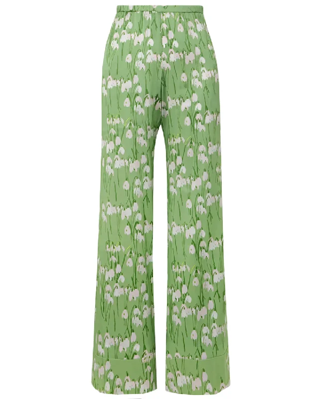 Green Snowdrop Pyjama Louis Pant Casual Skinny Fit Pants