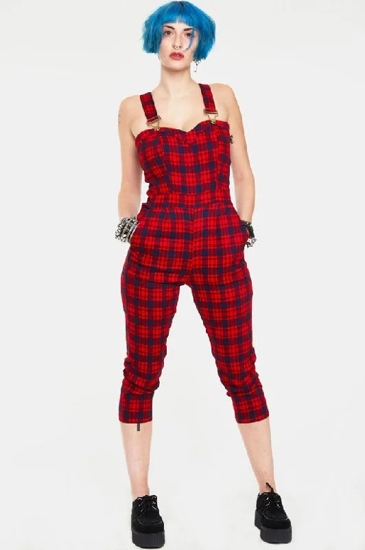 Just Checking Plaid Jumpsuit Ruffled jumpsuit, Feminine, Elegant, Stylish