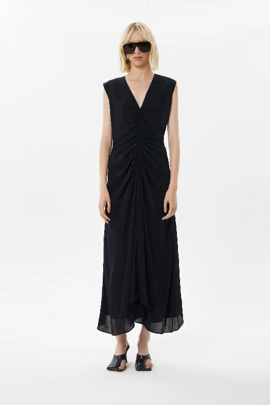 CERVINO TORA LONG DRESS - BLACK Tunics Top rated