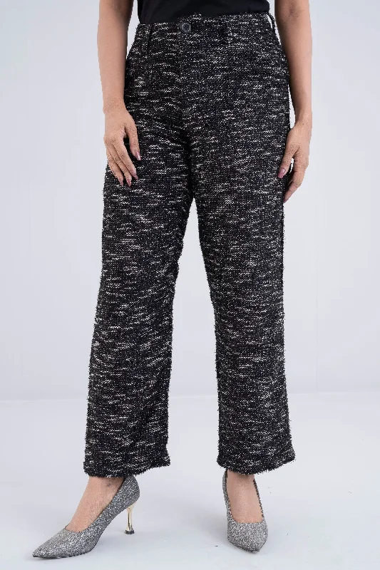 Straight Fit High-Waisted Formal Pants - Bling Cozy Lounge Pants