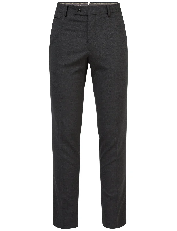 GREY JONAS STR WOOL PANT   - Cozy Fitted Pants