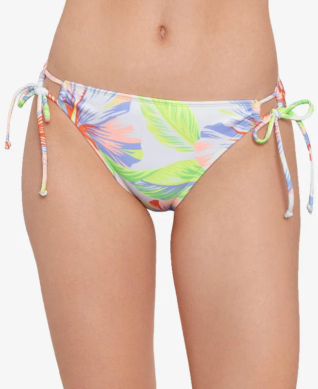 Juniors' Hibiscus Garden Side-Tie Bikini Bottoms Polka dot bikini set, Fun design, Trendy, Stylish