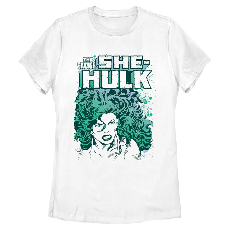 Women's Marvel She Hulk T-Shirt-- Graphic Embroidered Appliqued