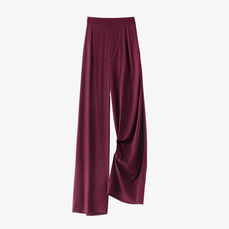 Purple Plum Silk Womens Pants Casual Yoga Pants