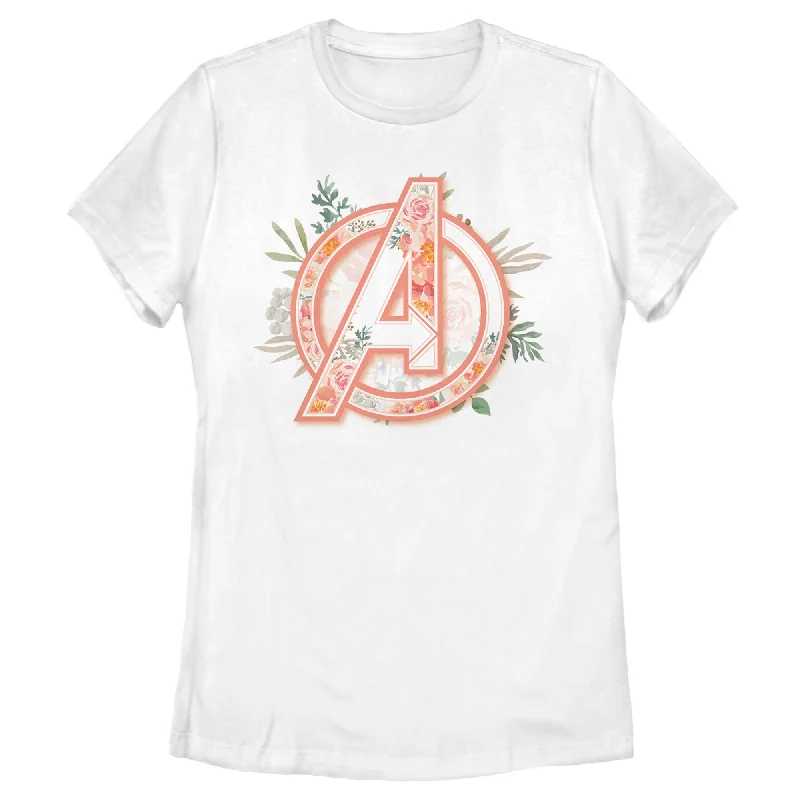 Women's Marvel Avenger Floral T-Shirt-- Cotton Fabric Linen Fabric Terry Fabric