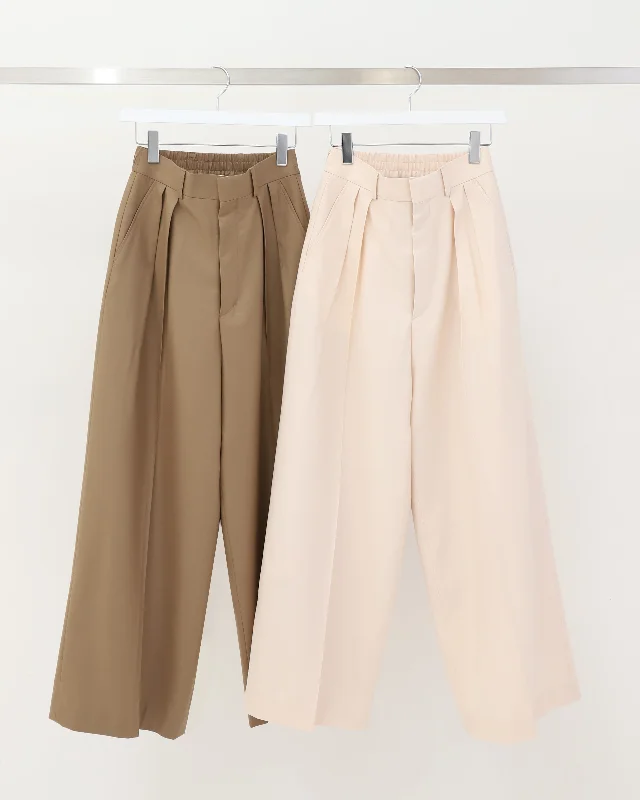 FLANNEL WIDE LEG PANTS 13303 Slim-Fit Khaki Pants