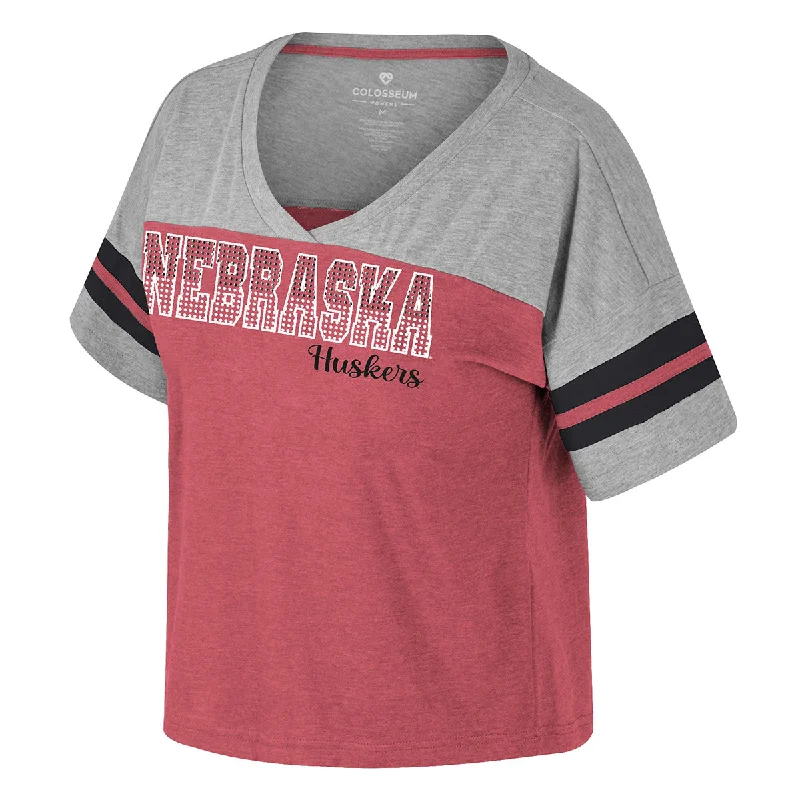 Women's Nebraska Huskers Treasure T-Shirt-- Elegant Classic Vintage