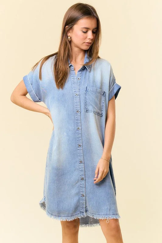 Denim Pocket Dress Tunics Chinos classic