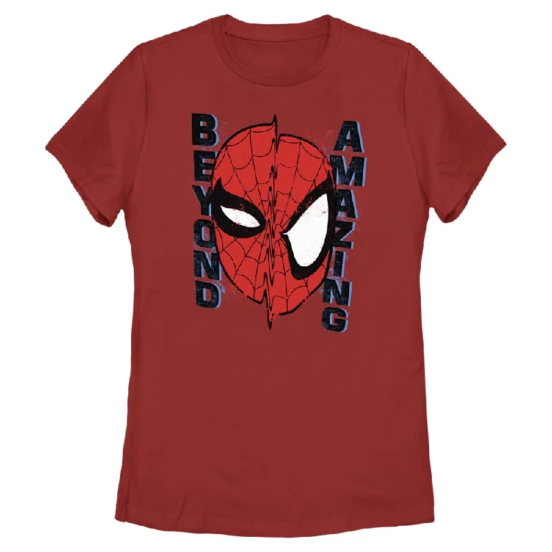 Women's Marvel Spider-Man Beyond Amazing BEYOND AMAZING WARP T-Shirt-- Layered Multi-layer Single Layer