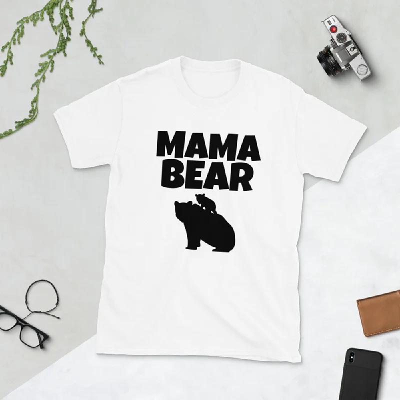 Bold Mama Bear Softstyle Short-Sleeve Unisex T-Shirt-- Spandex Blend Rayon Blend Denim Blend