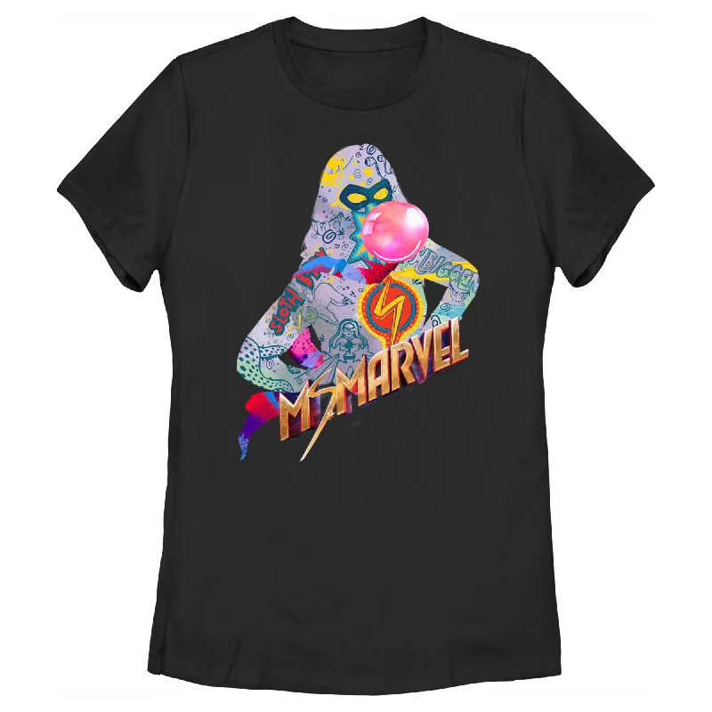 Women's Marvel Ms Marvel Marvelous Figure T-Shirt-- Iron Safe Non-Iron Wrinkle Free