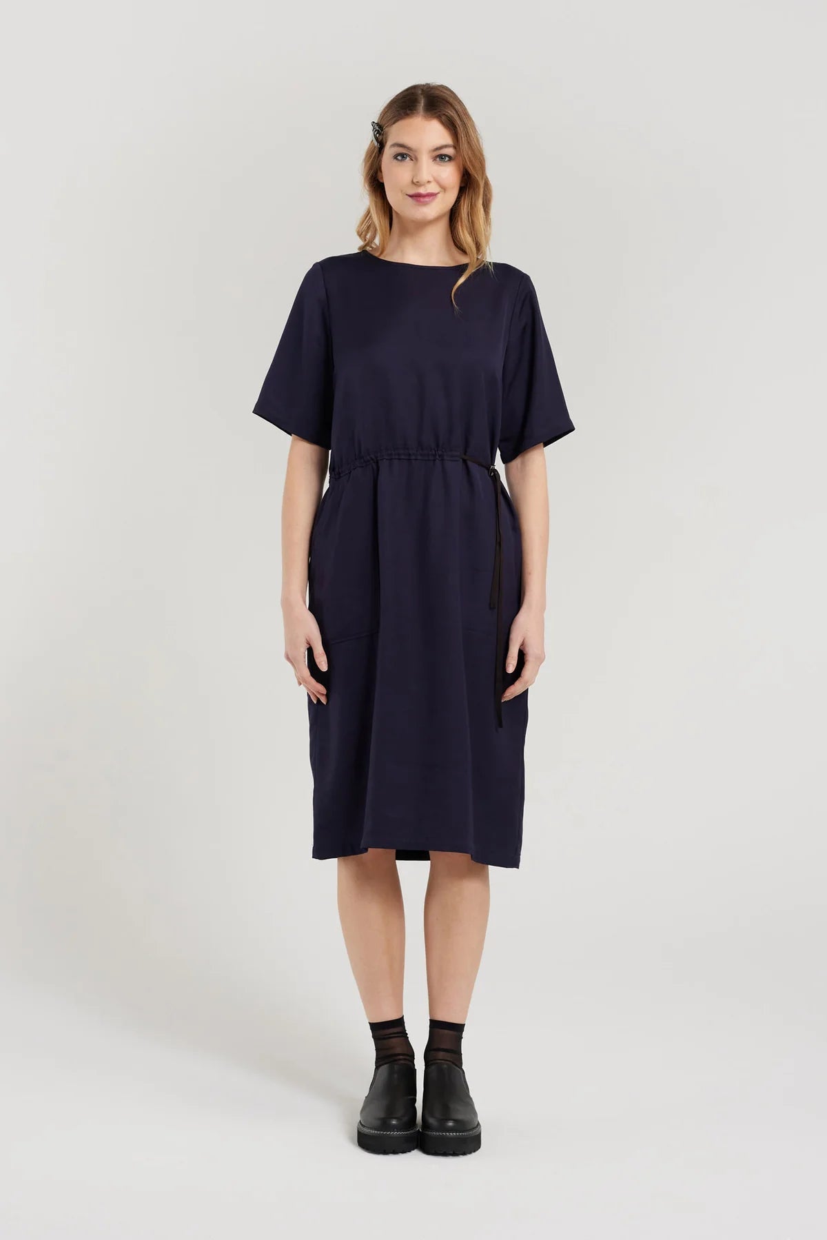 Cleo Dress | Navy Tunics Office stylish