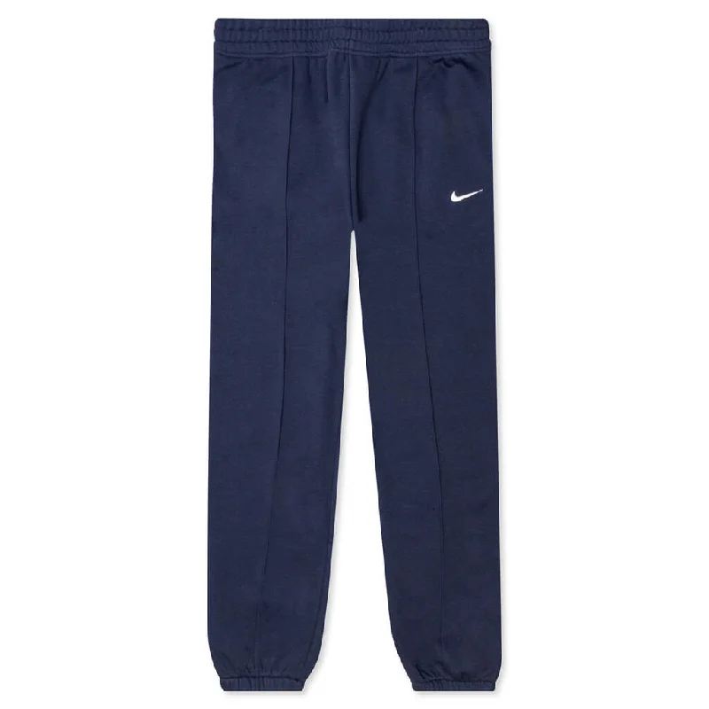 Sportswear Women's Essential Fleece Pants - Midnight Navy/White Relaxed Casual Leggings