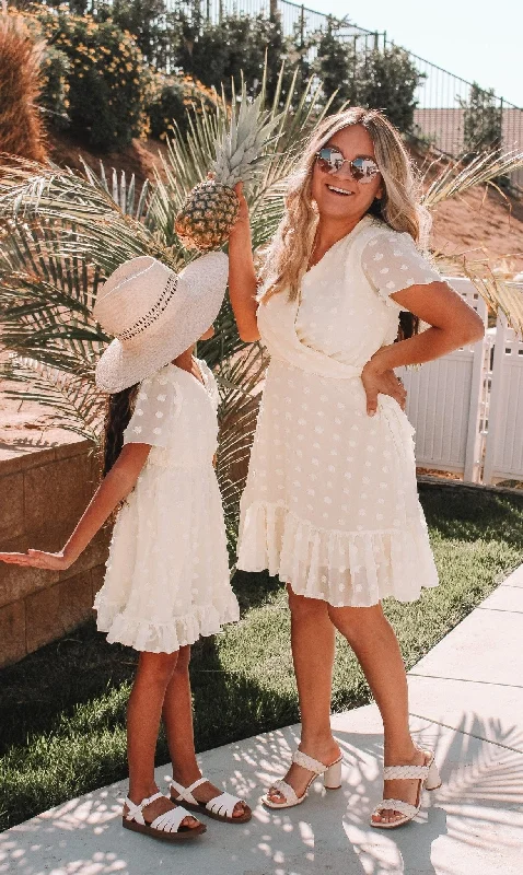 White Lucy's Mommy and Me Dresses Tunics Summer linen