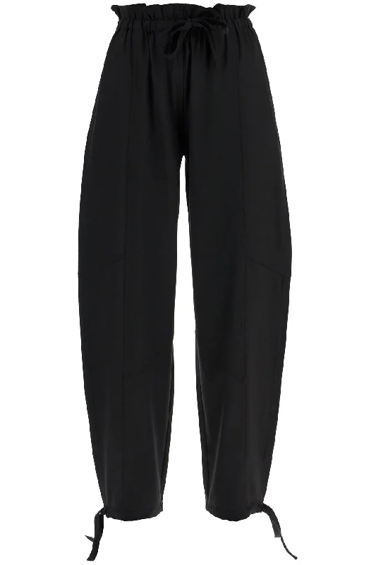 Viscose Paperbag Pants  - Black Comfortable Denim Pants