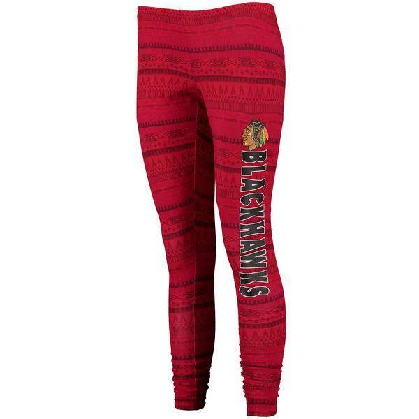 Women's Chicago Blackhawks Concepts Sport Red Comeback Tribal Leggings Casual Sporty Leggings