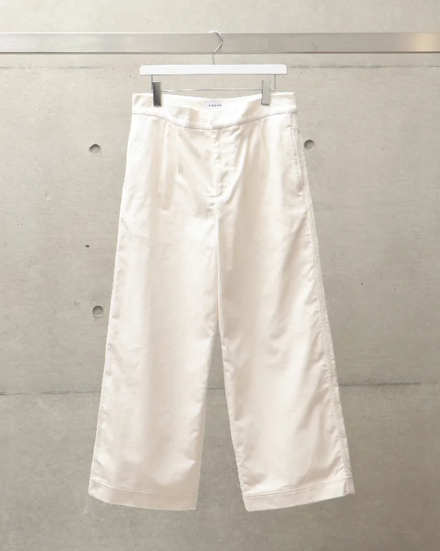 ORGANIC CORDUROY PANTS Chic Faux Leather Pants