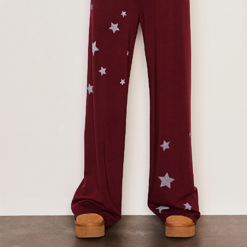 Stars Wide Leg Pant | Bordeaux Classic Cropped Pants